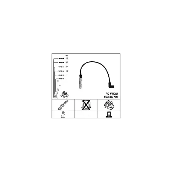 Set cablaj aprinder NGK 7044