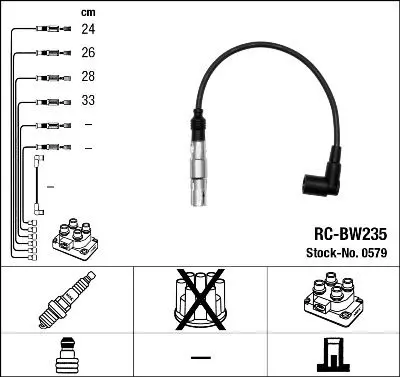 Set cablaj aprindere NGK 0579