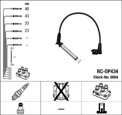 Set cablaj aprindere NGK 0804
