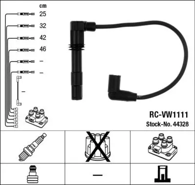 Set cablaj aprindere NGK 44328