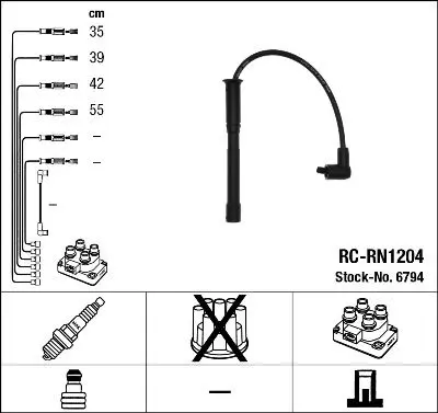 Set cablaj aprindere NGK 6794