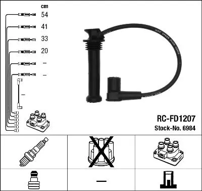 Set cablaj aprindere NGK 6984