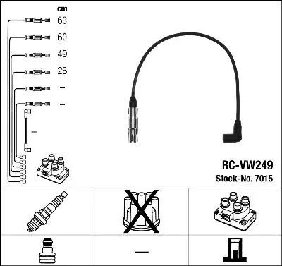 Set cablaj aprindere NGK 7015