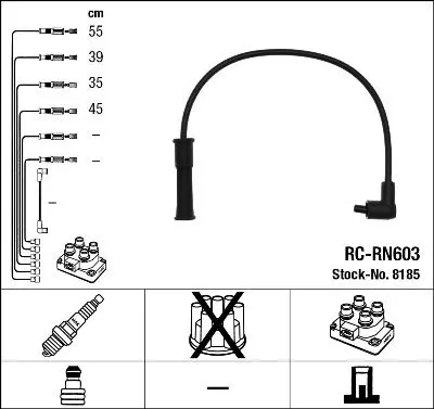 Set cablaj aprindere NGK 8185