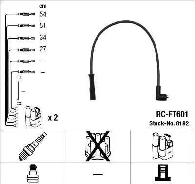 Set cablaj aprindere NGK 8192