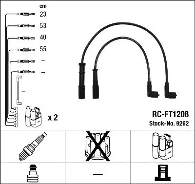 Set cablaj aprindere NGK 9262