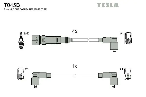 Set cablaj aprindere TESLA T045B