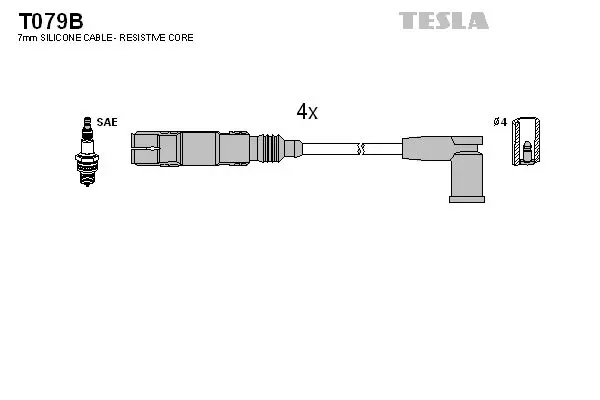 Set cablaj aprindere TESLA T079B