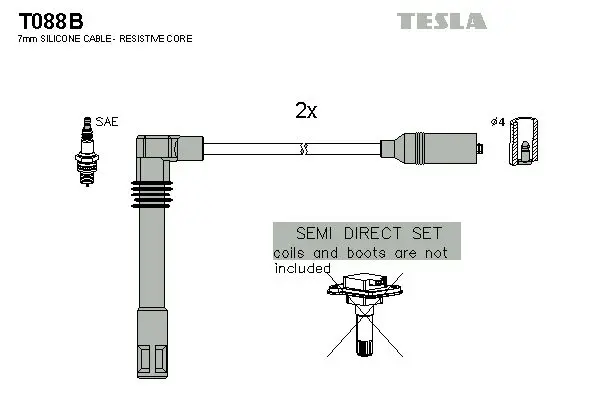 Set cablaj aprindere TESLA T088B