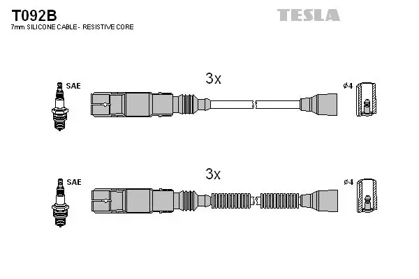 Set cablaj aprindere TESLA T092B