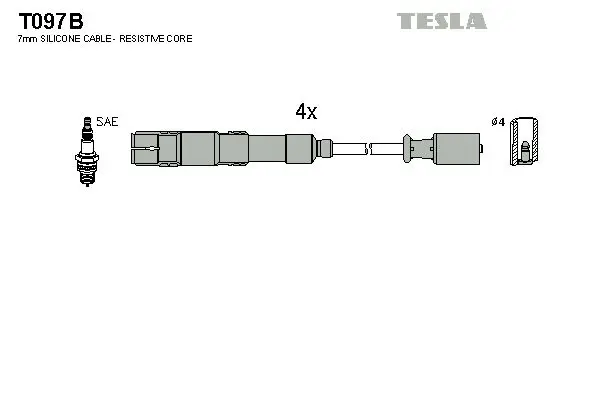 Set cablaj aprindere TESLA T097B
