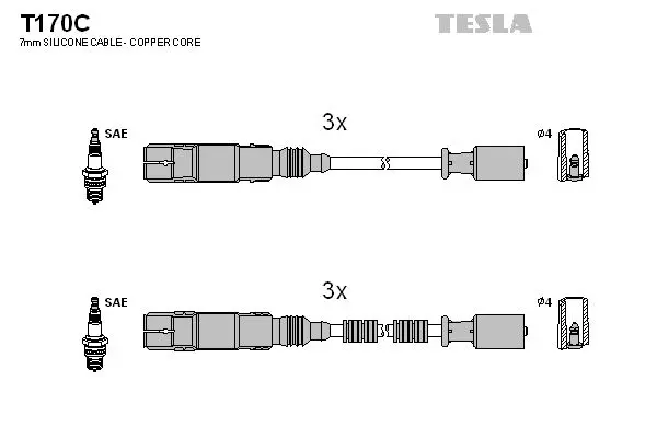 Set cablaj aprindere TESLA T170C