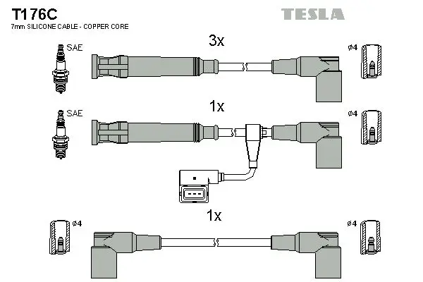 Set cablaj aprindere TESLA T176C