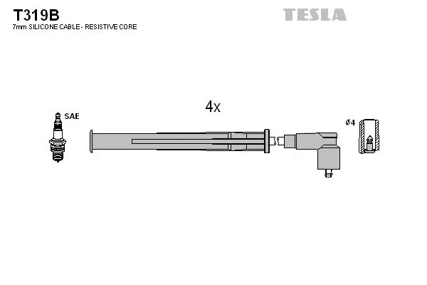 Set cablaj aprindere TESLA T319B