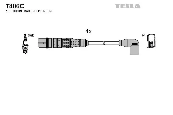 Set cablaj aprindere TESLA T406C
