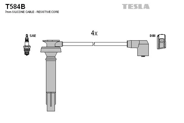 Set cablaj aprindere TESLA T584B