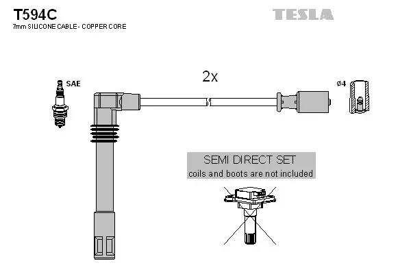 Set cablaj aprindere TESLA T594C