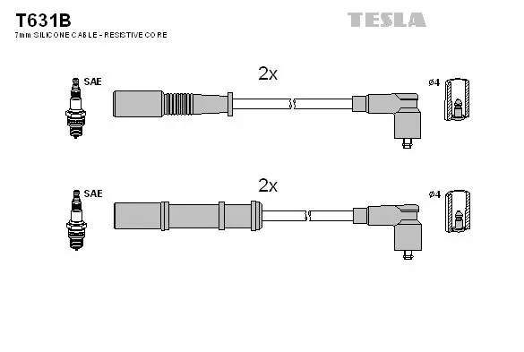 Set cablaj aprindere TESLA T631B