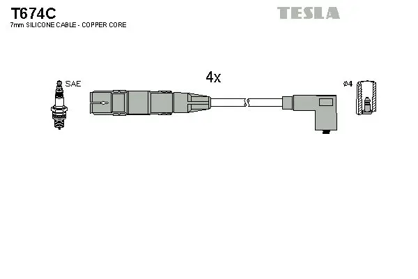 Set cablaj aprindere TESLA T674C