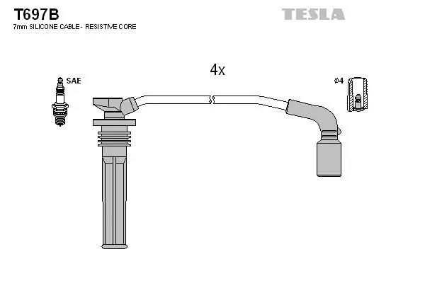 Set cablaj aprindere TESLA T697B