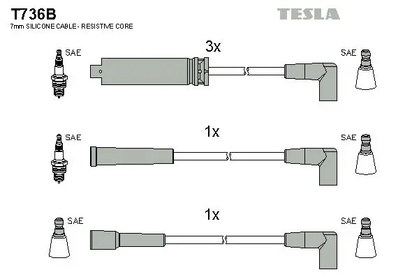 Set cablaj aprindere TESLA T736B