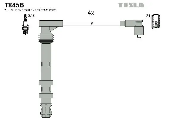 Set cablaj aprindere TESLA T845B