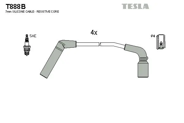 Set cablaj aprindere TESLA T888B