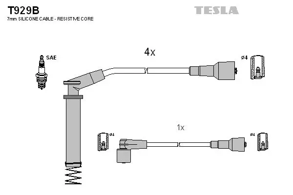 Set cablaj aprindere TESLA T929B