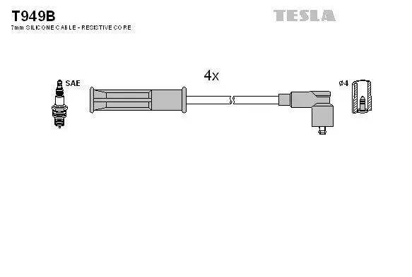 Set cablaj aprindere TESLA T949B