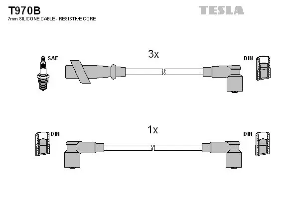 Set cablaj aprindere TESLA T970B
