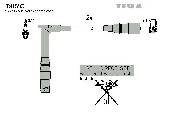 Set cablaj aprindere TESLA T982C