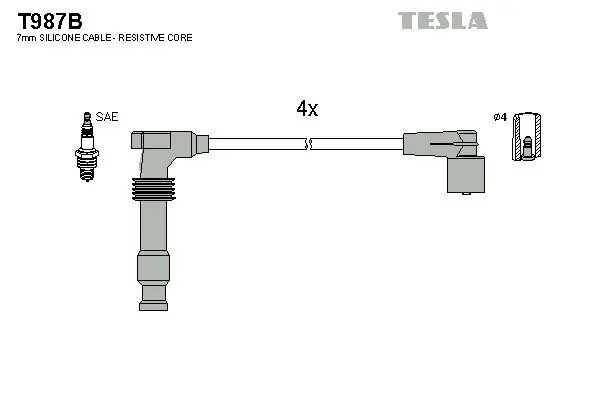 Set cablaj aprindere TESLA T987B