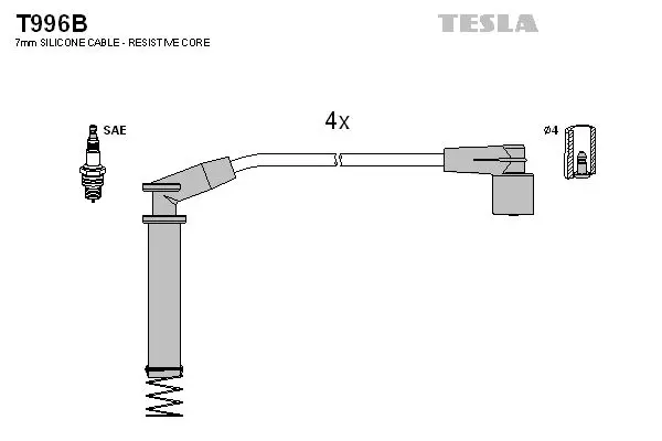 Set cablaj aprindere TESLA T996B