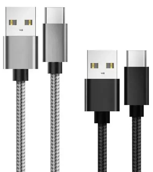 Set cabluri de date Lemontti LSETCTYPC2, Type-C, 0.5 m + 1 m (Gri/Negru)