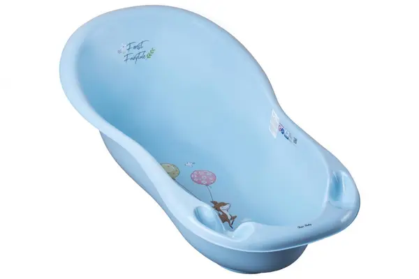 Set Cadita 102 cm cu suport metalic Forest Albastru