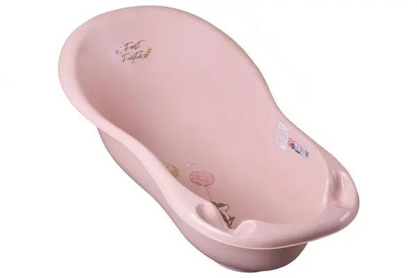 Set Cadita 102cm cu suport metalic si suport anatomic Forest Roz