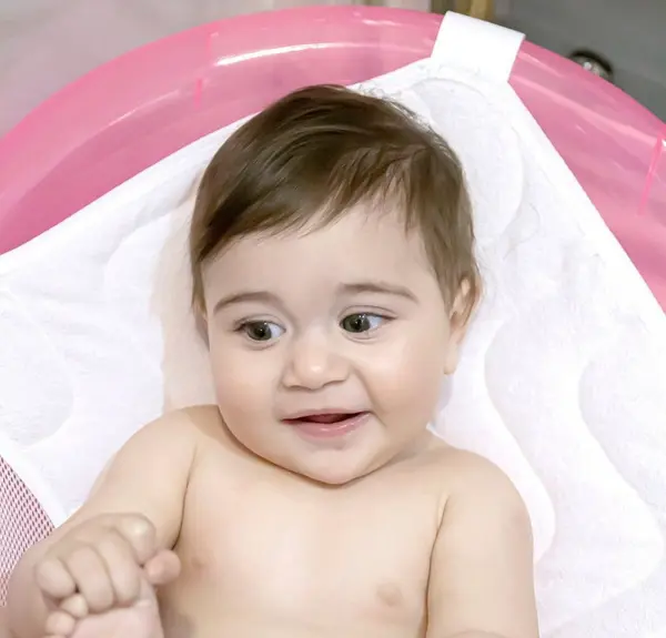 Set cadita de baie cu 6 piese BabyJem Roz
