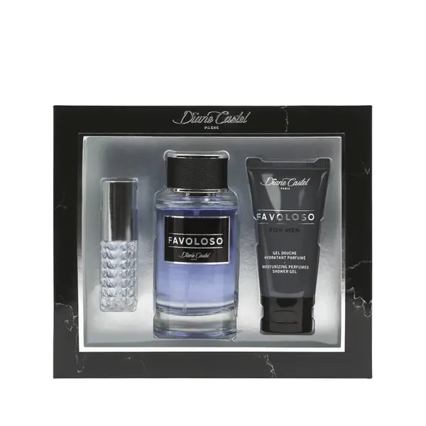 Set cadou 3 produse, Diane Castel, Favoloso, apă de parfum + gel de dus + mini parfum - Original Franta
