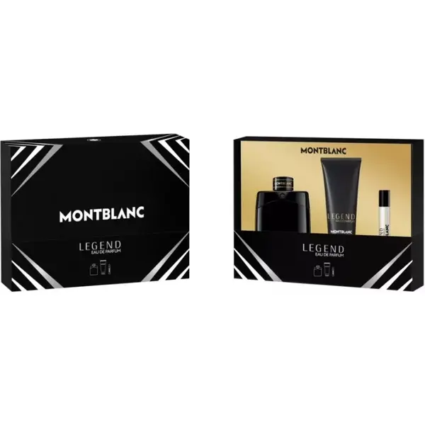 Set cadou de apă de parfum Mont Blanc Legend pentru bărbați Volum EDP 100 ml + gel de duș 100 ml + EDP 7,5 ml