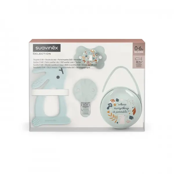 Set cadou pentru bebelusi Suavinex Wonderland albastru
