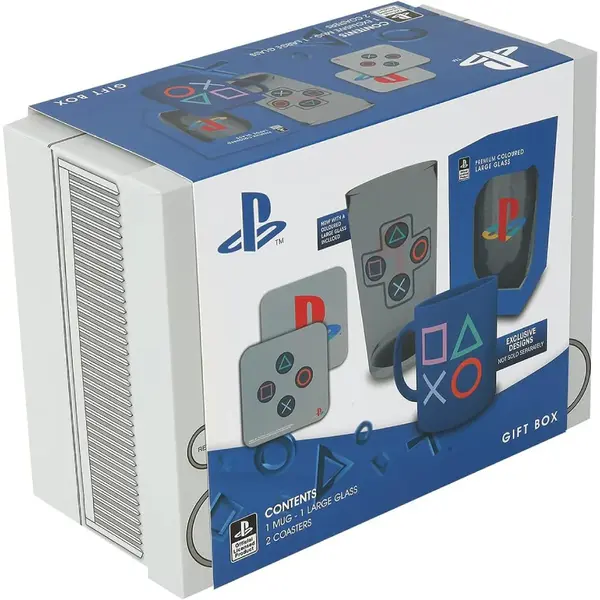 Set Cadou Playstation - Pahar XXL + Cana + 2 Coastere Classic 2019