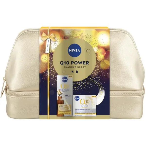 Set Cadou Q10 Power, Serum 30 ml, Crema Zi Anti-rid 50 ml, Geanta