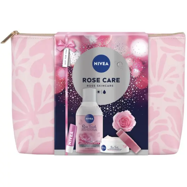 Set Cadou Rose Care, Crema Zi 50 ml, Apa Micelara 400 ml, Balsam Buze 5.5 ml