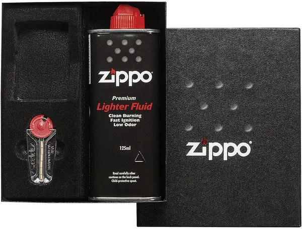 Set cadou Zippo Classic - Benzină și pietricele