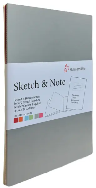 Set caiete de schițe Hahnemuhle Sketch & Note - A6, 20 de coli, gri și roz