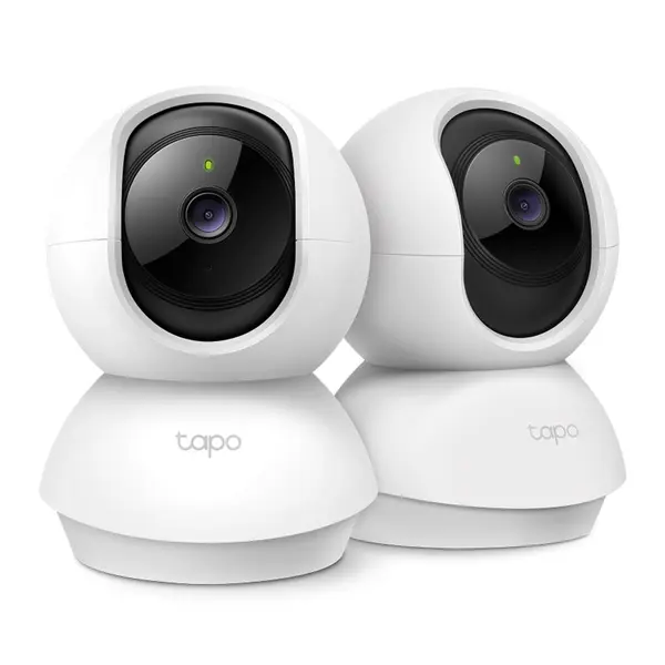 Set camera supraveghere wireless WiFi PT TP-Link TAPO C200P2, 2 MP, 4 mm, IR 9 m, microfon si difuzor, slot card, detectie miscare/plansete, alarma sonora si luminoasa, 360 grade, control vocal