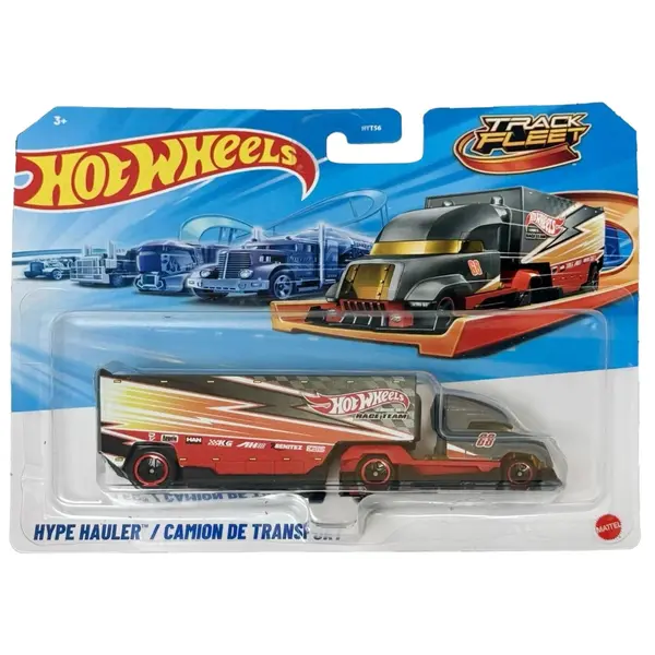 Set camion cu remorca, Hot Wheels, Track Fleet, Hype Hauler, JKP35