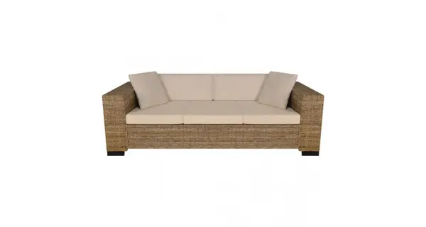 Set canapea de 3 locuri din poliratan 8 piese