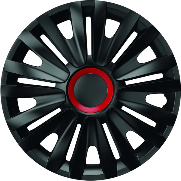 Set Capace Roti 15 Negre Cu Inel Rosu Royal
