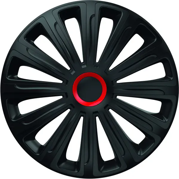 Set Capace Roti 15 Negre Cu Inel Rosu Trend
